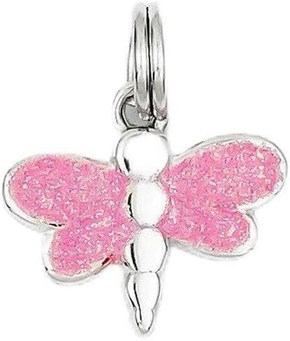Sterling Silver Glitter Enamel Dragonfly Charm in Kuwait