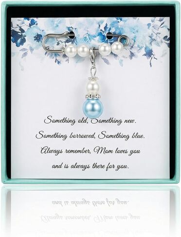 NIIIYTYB Bridal Bouquet Charm for Bride Something Blue Charms from Mother and Dad to Daughter on Her Wedding Day Ideas of My Love from Parents Sentimental for the Bride on the Special Day in Kuwait