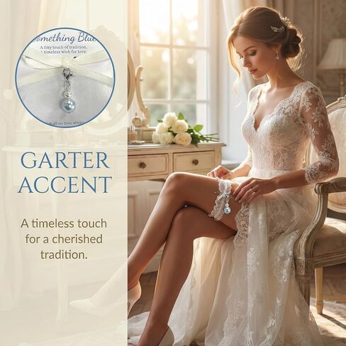 NIIIYTYB Bridal Bouquet Charm for Bride Something Blue Charms from Mother and Dad to Daughter on Her Wedding Day Ideas of My Love from Parents Sentimental for the Bride on the Special Day in Kuwait