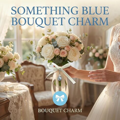 NIIIYTYB Bridal Bouquet Charm for Bride Something Blue Charms from Mother and Dad to Daughter on Her Wedding Day Ideas of My Love from Parents Sentimental for the Bride on the Special Day in Kuwait