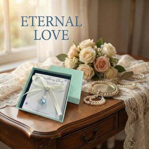 NIIIYTYB Bridal Bouquet Charm for Bride Something Blue Charms from Mother and Dad to Daughter on Her Wedding Day Ideas of My Love from Parents Sentimental for the Bride on the Special Day in Kuwait
