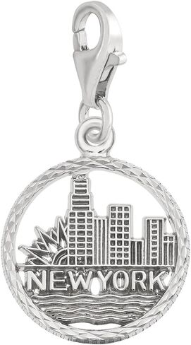 New York Skyline Charm with Lobster Claw Clasp, Charms for Bracelets and Necklaces in Kuwait