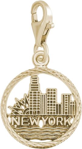 New York Skyline Charm with Lobster Claw Clasp, Charms for Bracelets and Necklaces in Kuwait