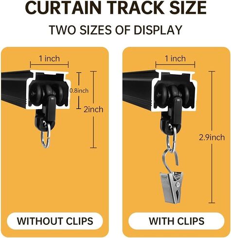 MaKefeile Ceiling Curtain Track,Curtain Track Wall Mounted,Ceiling Mount Rail Room Divider Tracks Extra Long Curtains Rod for Living Room Bedroom Patio Sliding Door Curtains with Clips,Black 9ft in Saudi Arabia