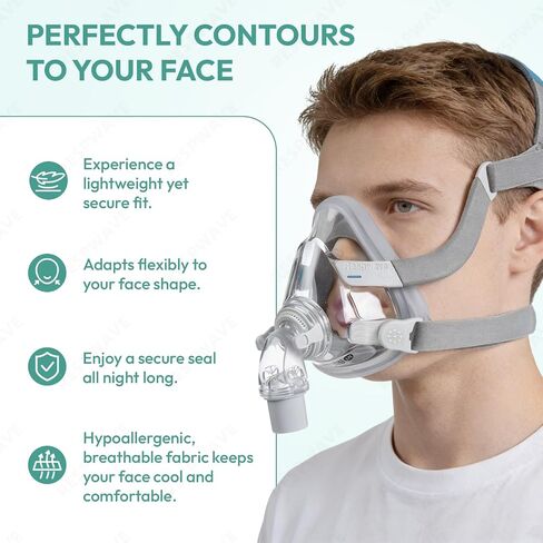Replacement Frame Compatible with Airfit & Airtouch F20 Full Face Mask, Soft Padding for Facial Fit, Sturdy CPAP Supplies and Accessories (Frame Only: No Elbow/Cushion/Headgear), 1 Pack in Saudi Arabia