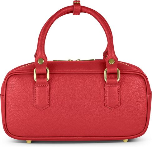 Italian Real Leather Top-Handle Crossbody Bag for Women with Rectangular Shape | Compact Structured Everyday Purse in Saudi Arabia