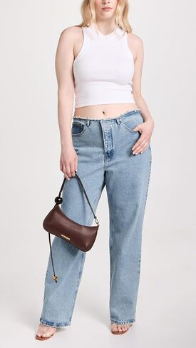 Jacquemus Women's Le Bisou Perle Bag, Medium Brown, One Size in Saudi Arabia