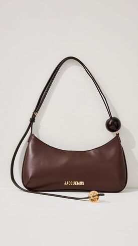 Jacquemus Women's Le Bisou Perle Bag, Medium Brown, One Size in Saudi Arabia