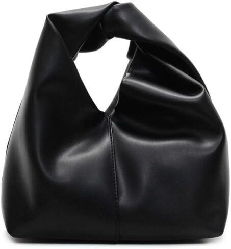 PU Leather Dumpling Pouches Bag for Women, Hobo Top Handle Handbag Mini Soft Clutch Purse in Saudi Arabia
