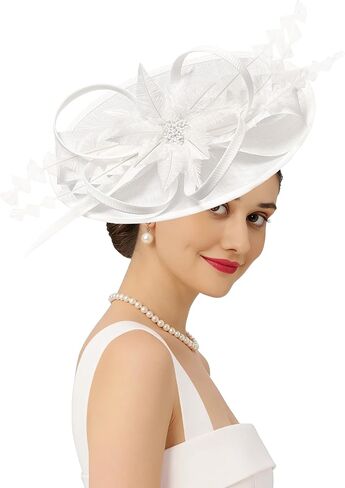 Kidukso Vintage Fascinators Hats for Women Derby Hat Flower Feathers Tea Party Headwear Church Cocktail Wedding in Saudi Arabia
