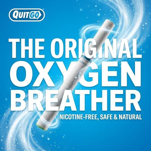 QuitGo Soft-Tip Smokeless Vapor-Less Inhaler | 100% Natural, Nicotine-Free Inhaler for Oral Support Habit Replacement When You Want to Quit Smoking (3 Pack, Oxygen Inhaler) in Saudi Arabia