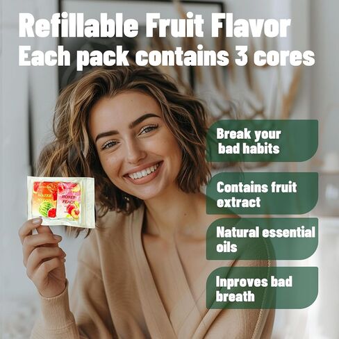 30 Pieces of Plant Based Cores,10 Fruity Flavors to Keep Fresh Breath in Saudi Arabia