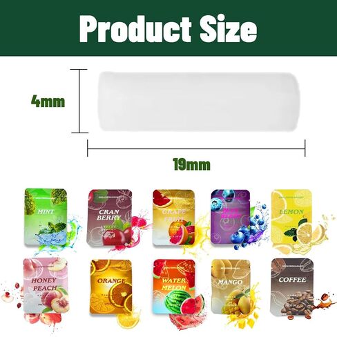30 Pieces of Plant Based Cores,10 Fruity Flavors to Keep Fresh Breath in Saudi Arabia