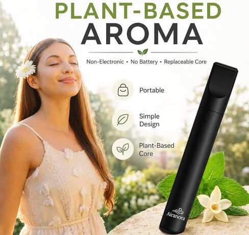 Smokeless Inhaler with Mint Plant-Based Cores | Non-Electric | Reusable | Compact for Daily Use in Saudi Arabia