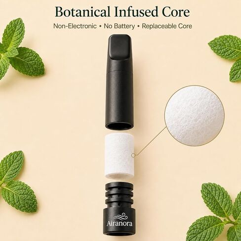 Smokeless Inhaler with Mint Plant-Based Cores | Non-Electric | Reusable | Compact for Daily Use in Saudi Arabia