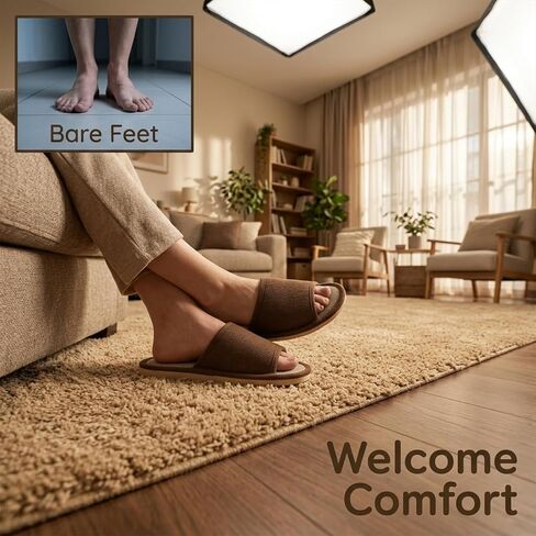 16 Pairs Disposable House Slippers for Guests, Open Toe Breathable Washable House Slippers with Thick Non Slip Sole, Unisex for Indoor Home Bedroom Hotel Travel Daily Use, Multicolor in Saudi Arabia