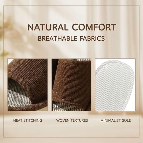 16 Pairs Disposable House Slippers for Guests, Open Toe Breathable Washable House Slippers with Thick Non Slip Sole, Unisex for Indoor Home Bedroom Hotel Travel Daily Use, Multicolor in Saudi Arabia