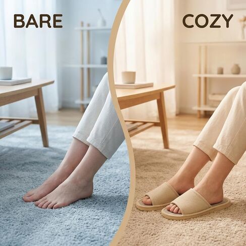 16 Pairs Disposable House Slippers for Guests, Open Toe Breathable Washable House Slippers with Thick Non Slip Sole, Unisex for Indoor Home Bedroom Hotel Travel Daily Use, Multicolor in Saudi Arabia