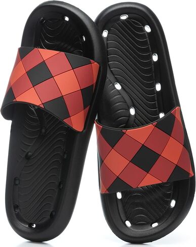 GOEWY Mens Shower Shoes Quick Drying Non-Slip Slippers with Drain Holes Lightweight Sandals Essentials for Home College Dorm Travel Pool Beach Gym in Kuwait