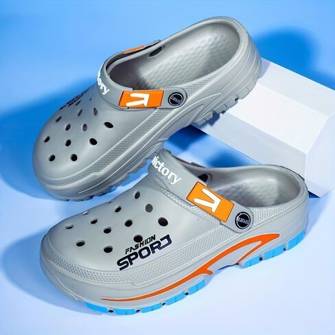 Large-size men's breathable anti-slip sandals - comfortable thick sole. Suitable for beaches, swimming pools and casual wear. in Saudi Arabia