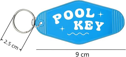 2 Pack Pool Key Keychain Key Tag, Vintage Retro Motel Key Lable for Pool Key, Pool Key Key Tag Keyring in Saudi Arabia