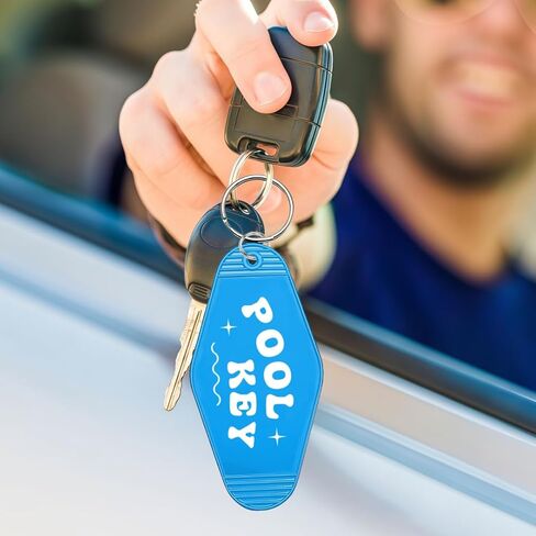 2 Pack Pool Key Keychain Key Tag, Vintage Retro Motel Key Lable for Pool Key, Pool Key Key Tag Keyring in Saudi Arabia