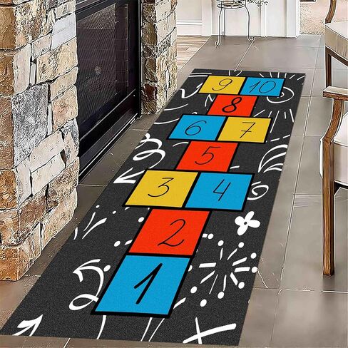 Runway Track Aircraft Runner Rug,2x6ft, Black White Long Runner Rugs Aviation Airport Plane Racing Runway Area Rugs for Classroom Play Mat Non-Slip Low Pile Carpet for Living Room Boys Room in Saudi Arabia