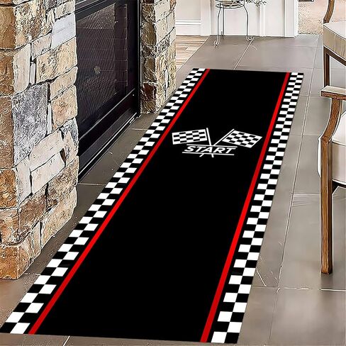 Runway Track Aircraft Runner Rug,2x6ft, Black White Long Runner Rugs Aviation Airport Plane Racing Runway Area Rugs for Classroom Play Mat Non-Slip Low Pile Carpet for Living Room Boys Room in Saudi Arabia