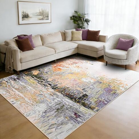 Gifeas Rug Runners for Hallway Kitchen, 2x6 Abstract Washable Runner Rugs with Non Slip Backing, Ultra Soft Modern Printed Carpet for Bedroom Entryway Laundry Farmhouse Nursery Office Decor, Blue in Kuwait