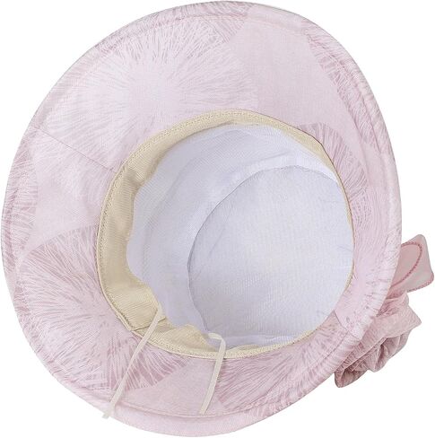 Women Flower Bowler Sun Hat Wide Brim Cloche Church Hat Floral Bucket Cap Ladies Tea Party Wedding Travel Beach Fascinator in Kuwait