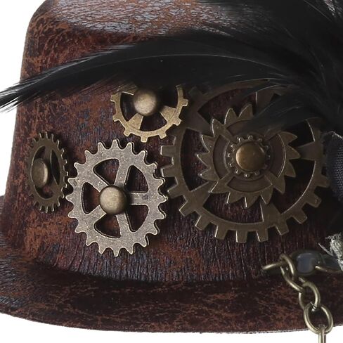 النساء هالوين القوطية أفضل قبعة Steampunk التروس سلسلة زهرة الفاسناتور مشبك شعر الفيكتوري تأثيري حلي in Kuwait
