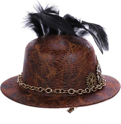 النساء هالوين القوطية أفضل قبعة Steampunk التروس سلسلة زهرة الفاسناتور مشبك شعر الفيكتوري تأثيري حلي in Kuwait