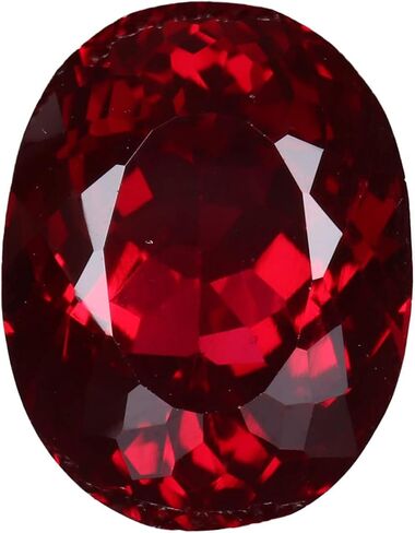 REAL-GEMS - Beautiful 16.Carat Red Ruby Oval Cut Lab-Created Loose Gemstone For Ring Making in Kuwait