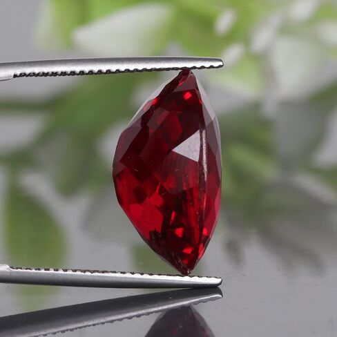 REAL-GEMS - Beautiful 16.Carat Red Ruby Oval Cut Lab-Created Loose Gemstone For Ring Making in Kuwait