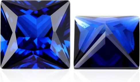 Lab-Grown Sapphire, Princess Cut Loose Stone, For Jewelry DIY Making, Earrings, Necklaces, Bracelets, Rings in Saudi Arabia