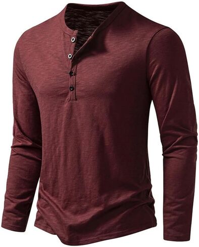 Men’s Long Sleeve Breathable Pullover, Casual Slim Fit Button Down Pullover for Versatile Everyday Style in Kuwait