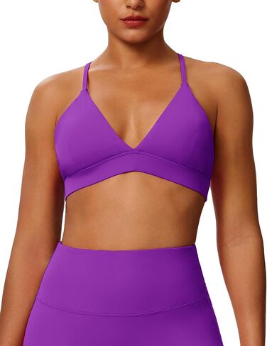 Cross Back Sports Bras for Women Adjustable Thin Straps Yoga Crop Tank Top Basic Wireless Cami Light Support in Saudi Arabia