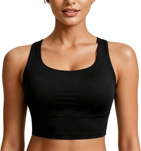 Sports Bras for Women, High Impact Racerback Sports Bra Workout Crop Tank Tops with Removable Pads in Saudi Arabia