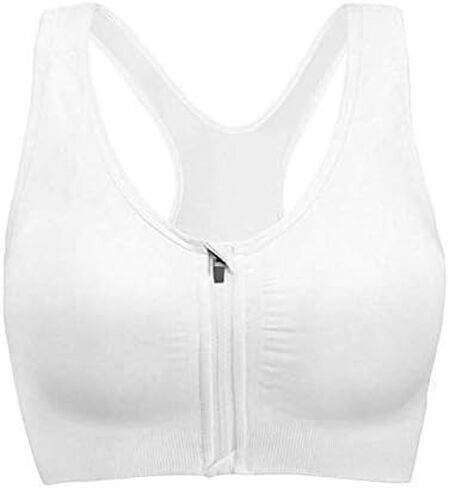 Women's Sports Post-Surgery Bra- Wirefree Seamless Sports Bra with Front-Zip Closure in Kuwait