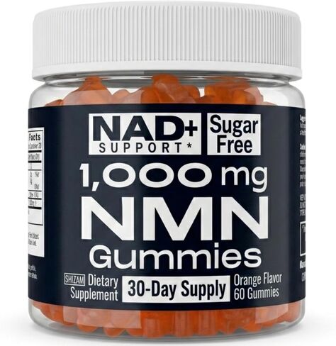SHIZAM NMN Supplement Gummies – Nicotinamide Mononucleotide (NMN) 1000-mg per Serving | NAD+ Supplement Format | Sugar-Free NMN Gummies | 60 Gummies | 30-Day Supply in Saudi Arabia
