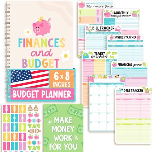 Boho Monthly Budget Planner 2025-2026 - Financial Planner Organizer Budget Book Planner, 2025 Budget Planner And Monthly Bill Organizer, Bill Book Organizer, Bill Tracker Notebook, Budgeting Book in Kuwait
