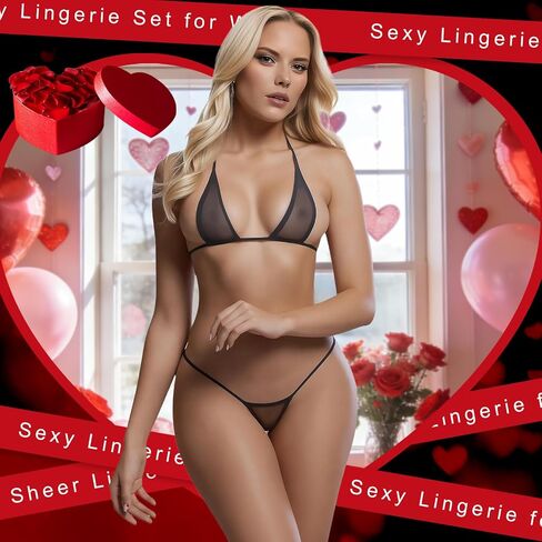 Sexy Lingerie for Women, Sheer Lingerie Slutty Cute Teddy Babydoll Naughty Lingerie Black OneSize 2-8 in Kuwait