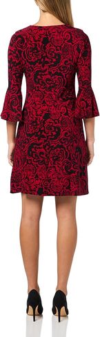 Tommy Hilfiger Women's 3/4 Bell Sleeve Jewel Neck Sheath Mini Dress in Kuwait