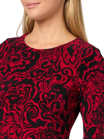 Tommy Hilfiger Women's 3/4 Bell Sleeve Jewel Neck Sheath Mini Dress in Kuwait