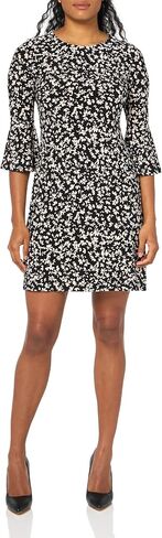 Tommy Hilfiger Women's 3/4 Bell Sleeve Jewel Neck Sheath Mini Dress in Kuwait