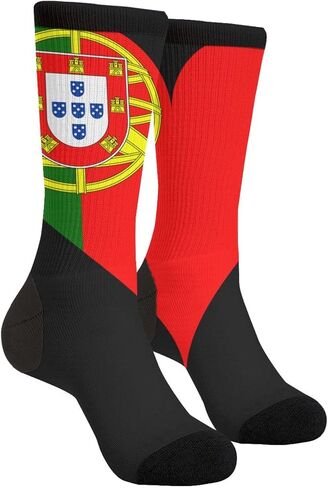 MOLIAN Heart Love Portugal Flag Women Men Novelty Socks Funny Crazy Dress Sock in Kuwait
