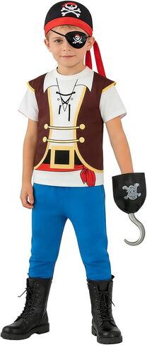 Toddler Baby Boy Pirate Outfits Set for Kids Short Sleeve With Accessories in Kuwait
