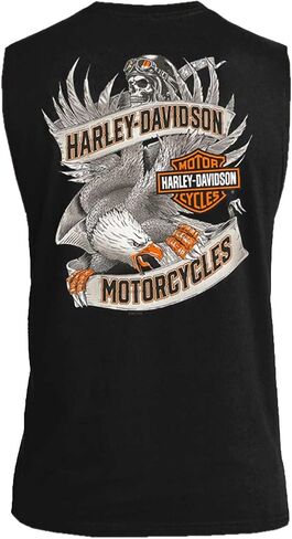 Harley-Davidson Men's Road Pilot Crew-Neck Sleeveless Muscle Tee, Black in Saudi Arabia
