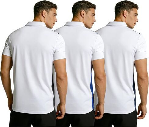 3Pack Men's Gradient Color Polo Shirt Short Sleeve Casual Soft Breathable Golf Shirts Lightweight Classic Fit Summer Tops in Kuwait