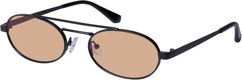 mosanana Trendy Oval Sunglasses for Women Retro Small 90s Metal Style MS52588 in Kuwait